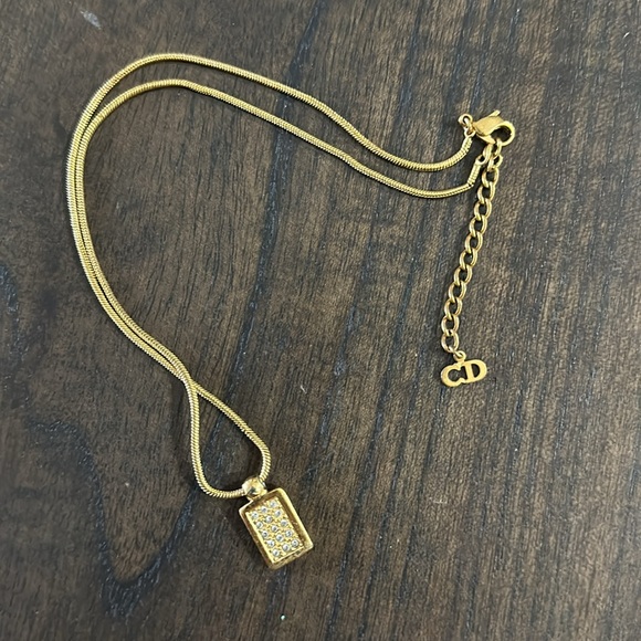 Christian Dior reversable necklace in gold - authentic - Picture 3 of 3